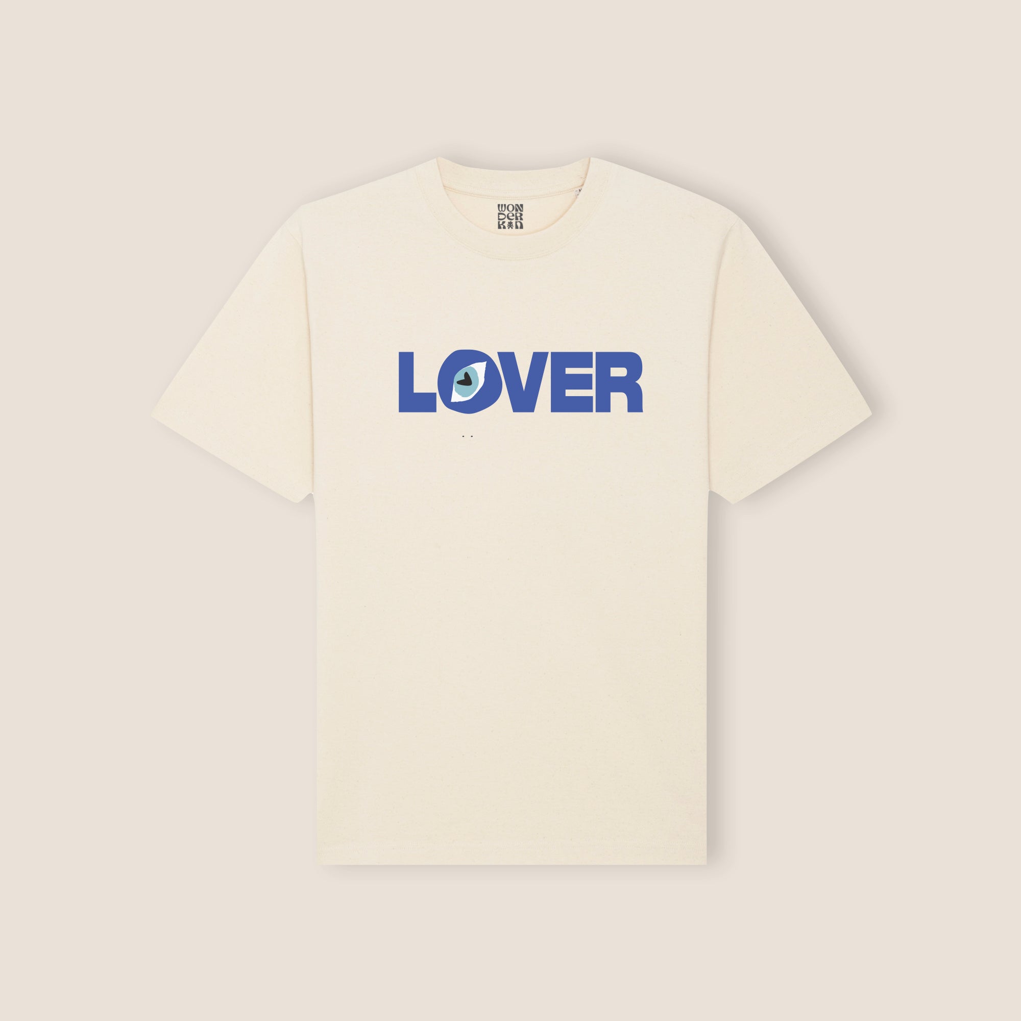 THE LOVER TEE 180 // natural raw & blue