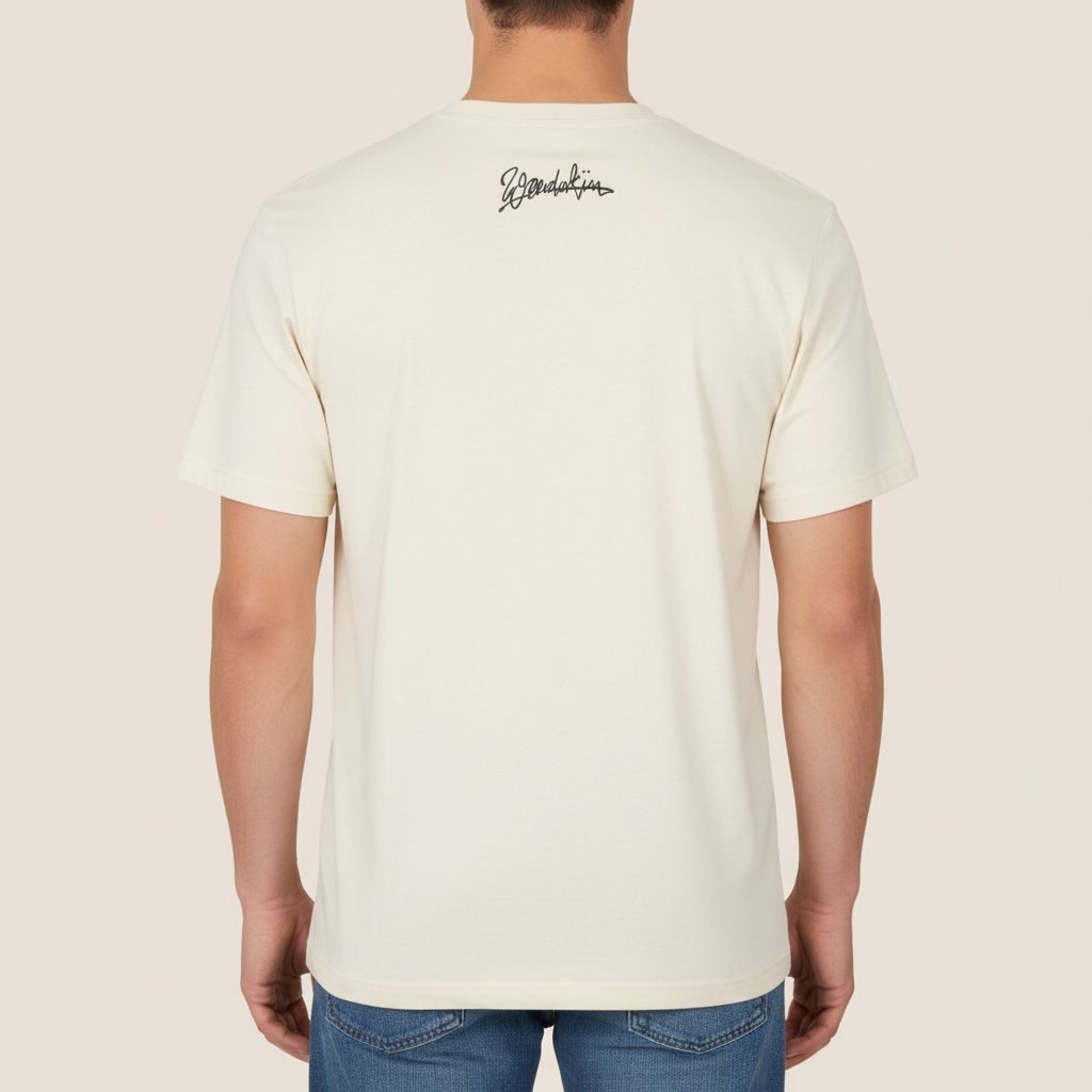 THE LOVER TEE 180 // natural raw & blue