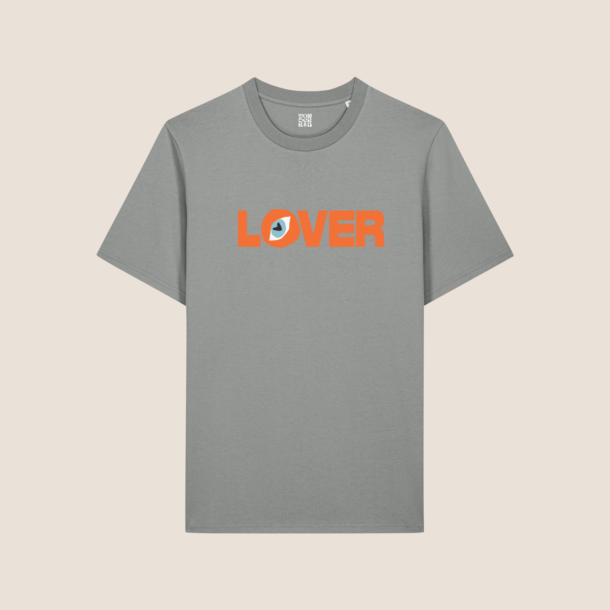 THE LOVER TEE 180 // misty grey & orange