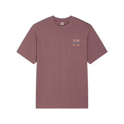 THE POP TEE 240  // mauve with the balance artwork