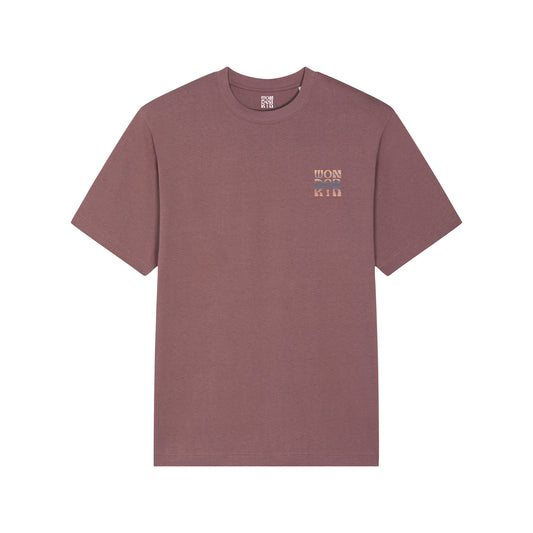 THE POP TEE 240  // mauve with the balance artwork