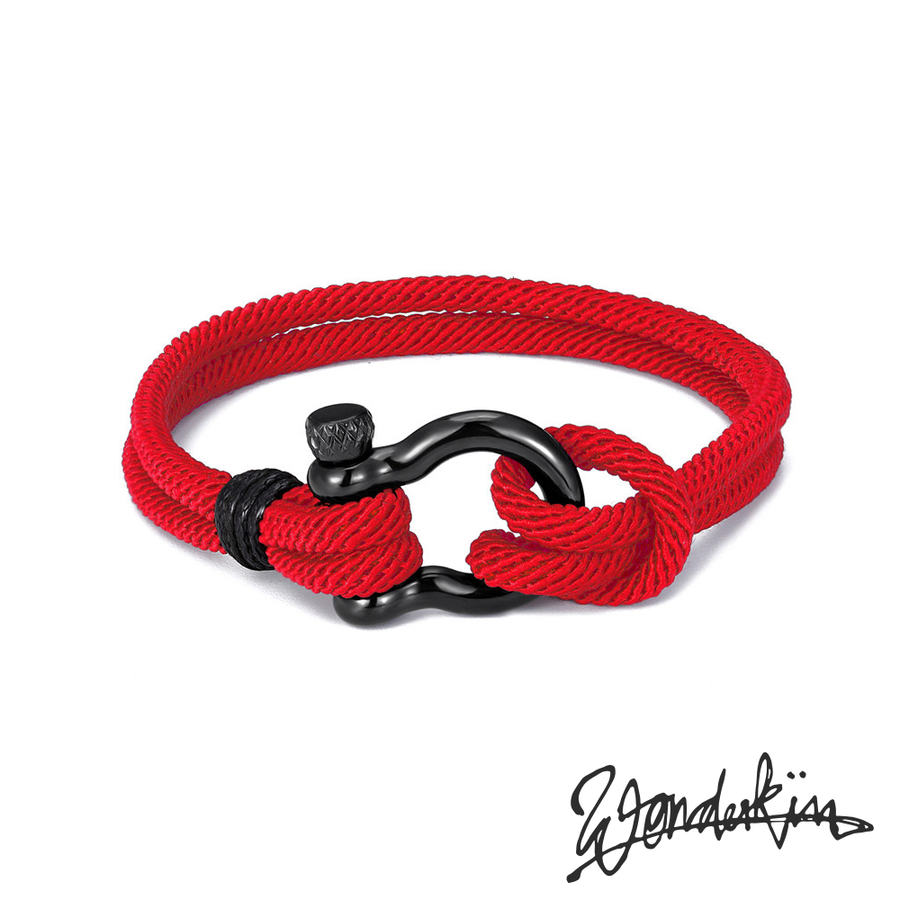 THE POP BLACK D BRACELET // deep red