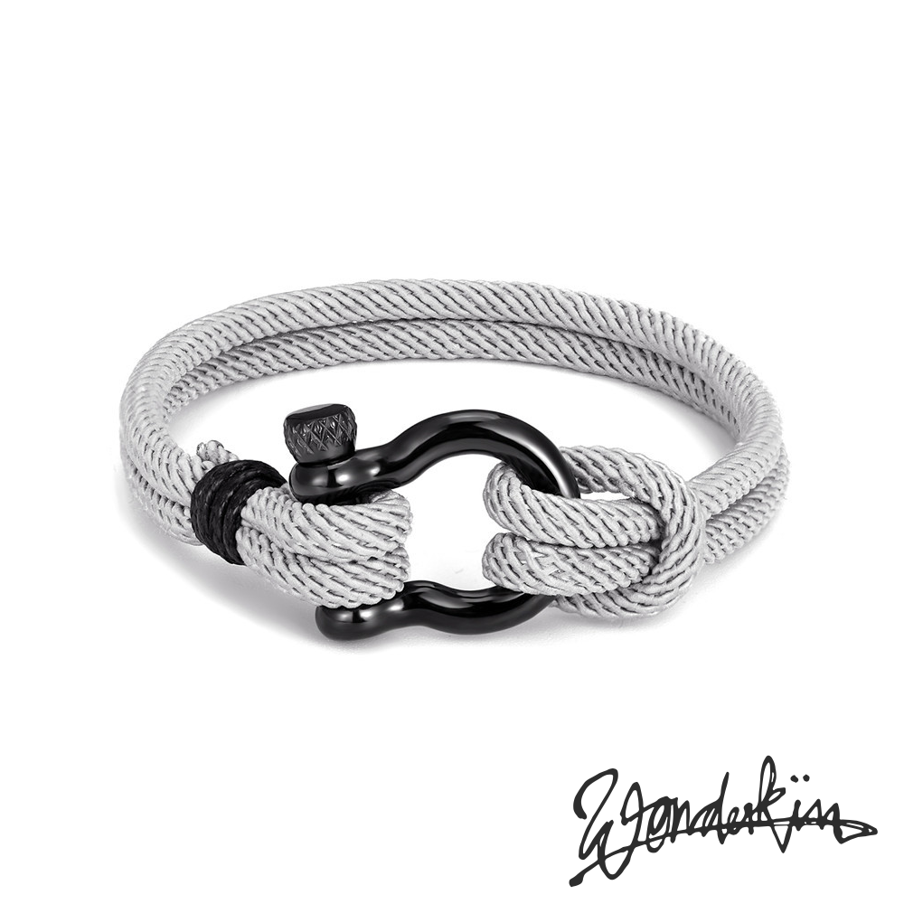 THE POP BLACK D BRACELET // light grey