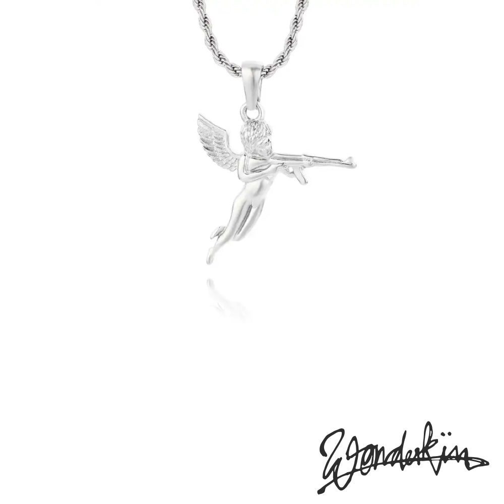 THE POP OFF CUPID NECKLACE / silver