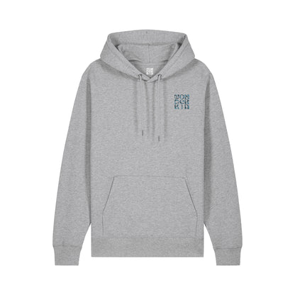 THE POP HOODIE 350 // heather grey with the play