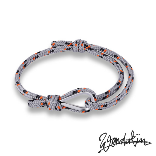 THE POP HOOK BRACELET // grey orange