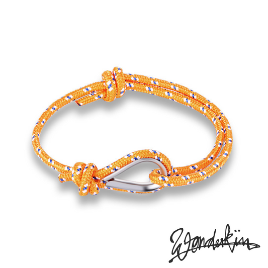 THE POP HOOK BRACELET // orange white