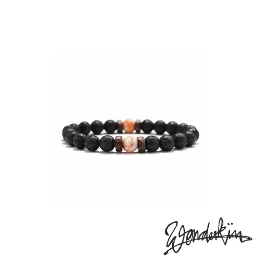 THE POP LAVA BEAD BRACELET // ORANGE AGATE