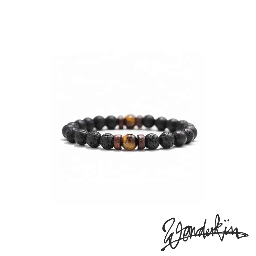 THE POP LAVA BEAD BRACELET // TIGER EYE