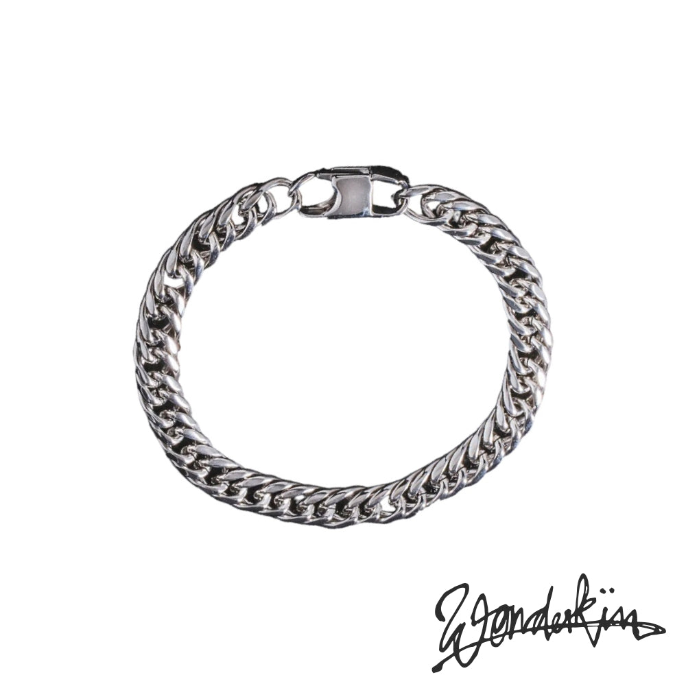 THE POP OFF CURB CHAIN BRACELET // silver