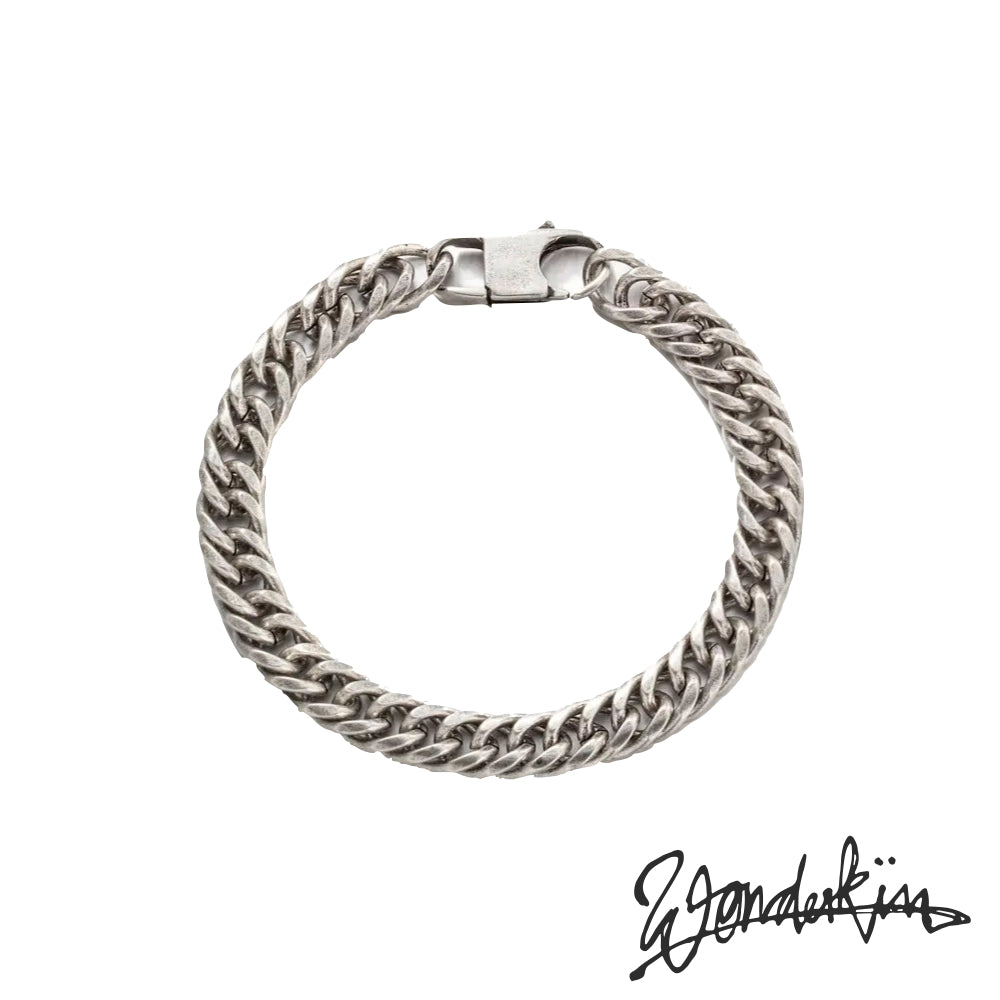 THE POP OFF CURB CHAIN BRACELET // vintage  silver