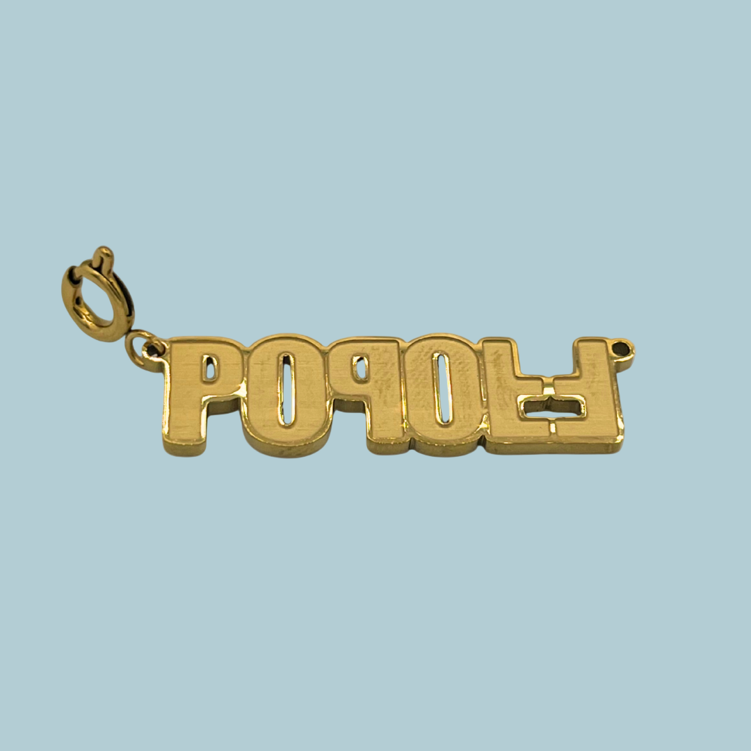 THE POPOFF CHARM // Goldplated Steel