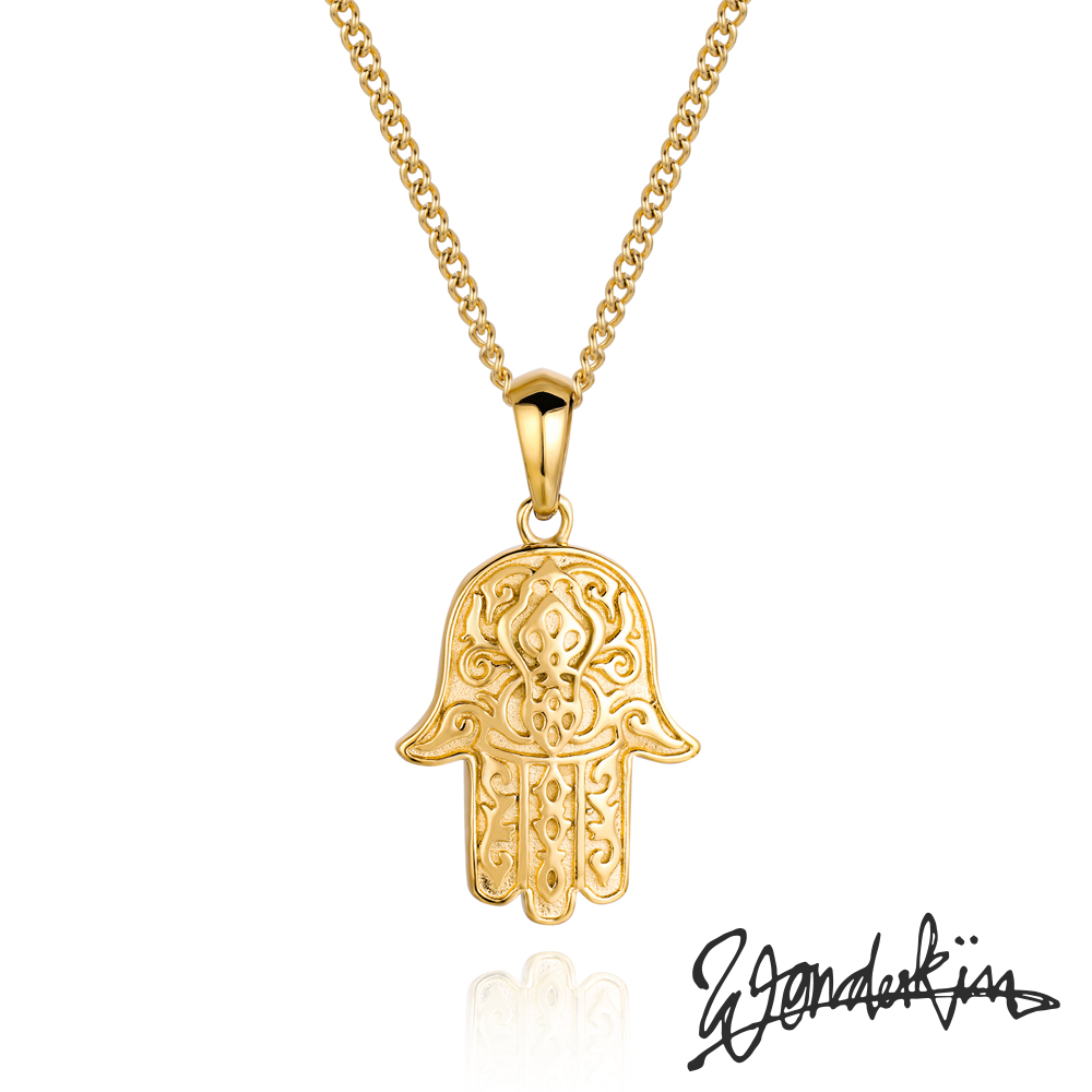 THE POP OFF HAMSA NECKLACE / gold