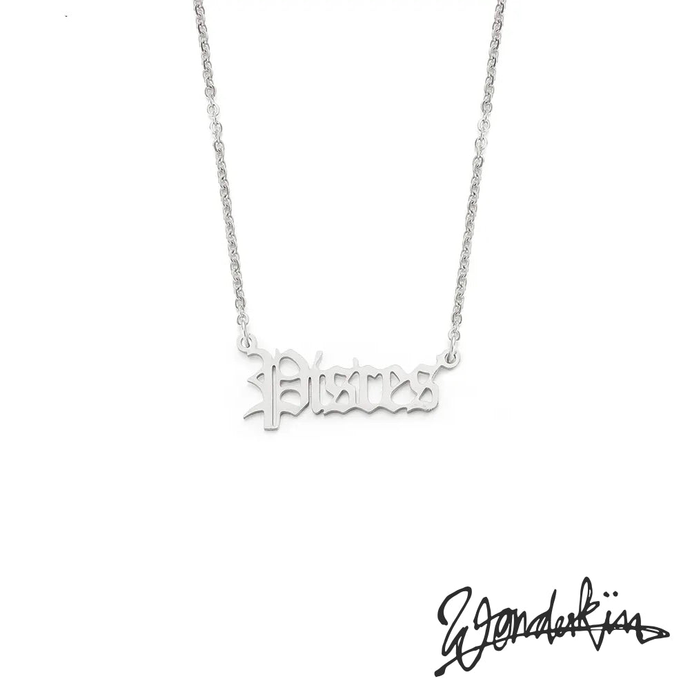 THE POP OFF PISCES NECKLACE // silver