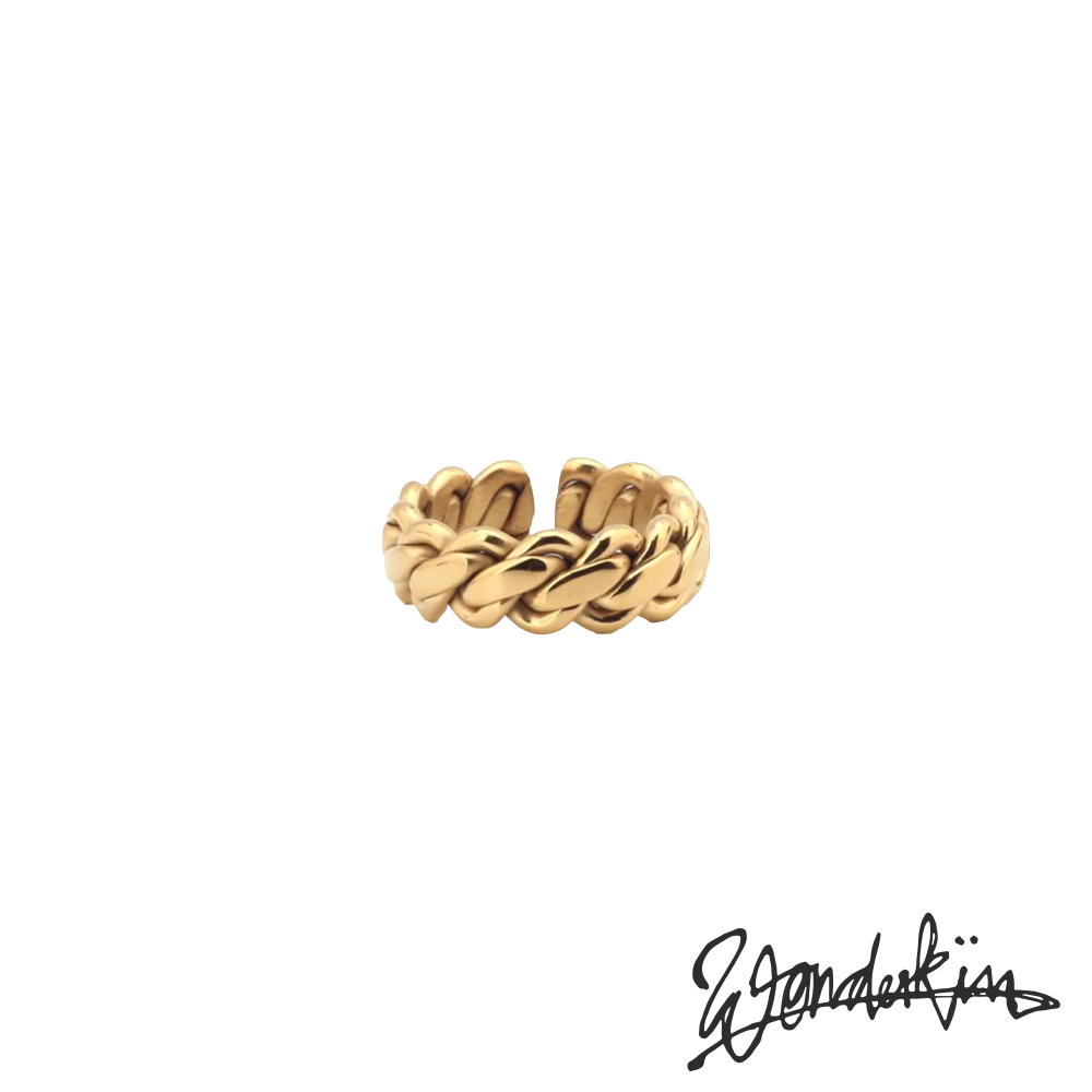 THE POP OFF WOVEN RING // gold