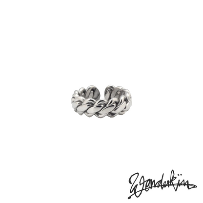 THE POP OFF WOVEN RING // silver