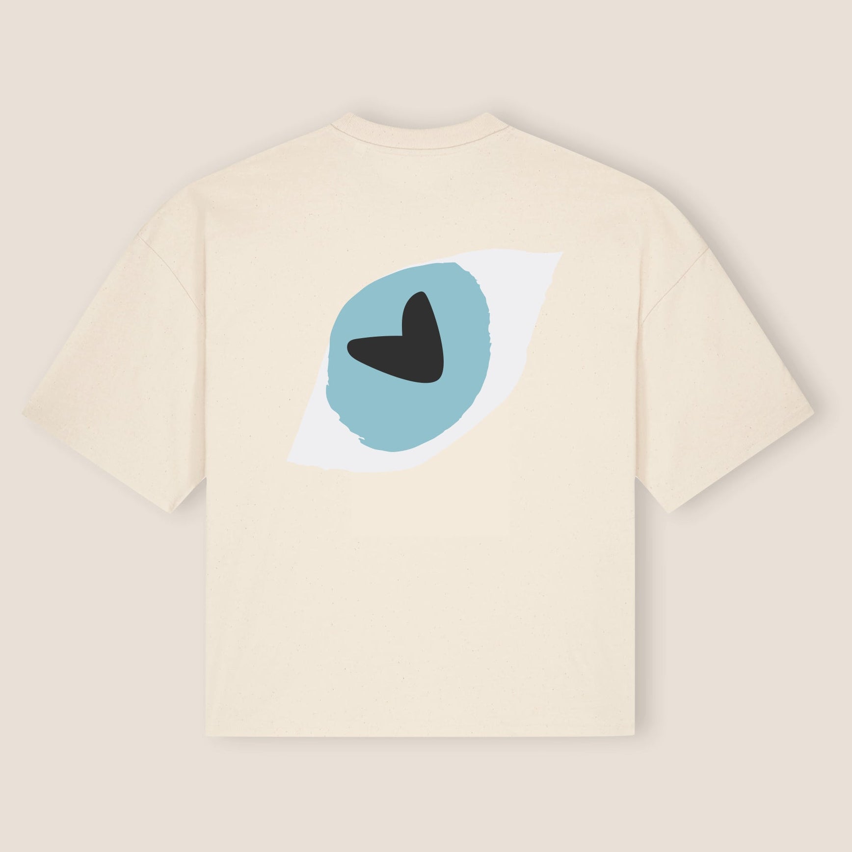 THE POPSEE EYE TEE 200 // natural raw & faded black