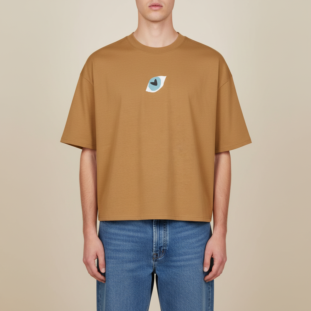 THE POPSEE SIGNATURE TEE 200 // grounded beige & faded black