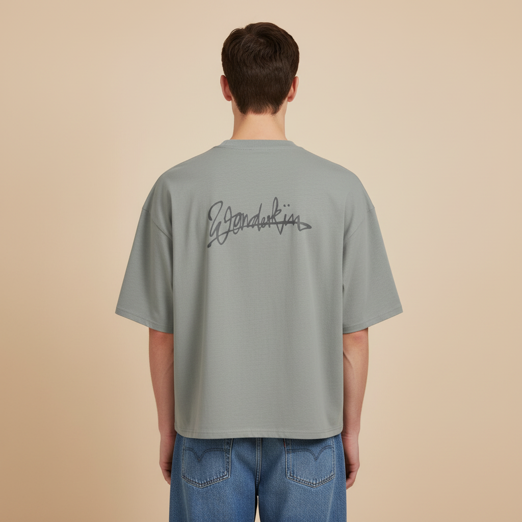 THE POPSEE SIGNATURE TEE 200 // misty grey & faded black