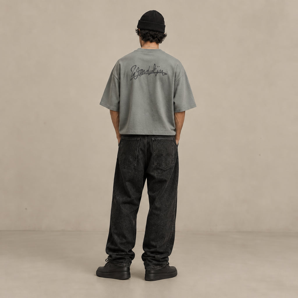 THE POPSEE SIGNATURE TEE 200 // misty grey & faded black