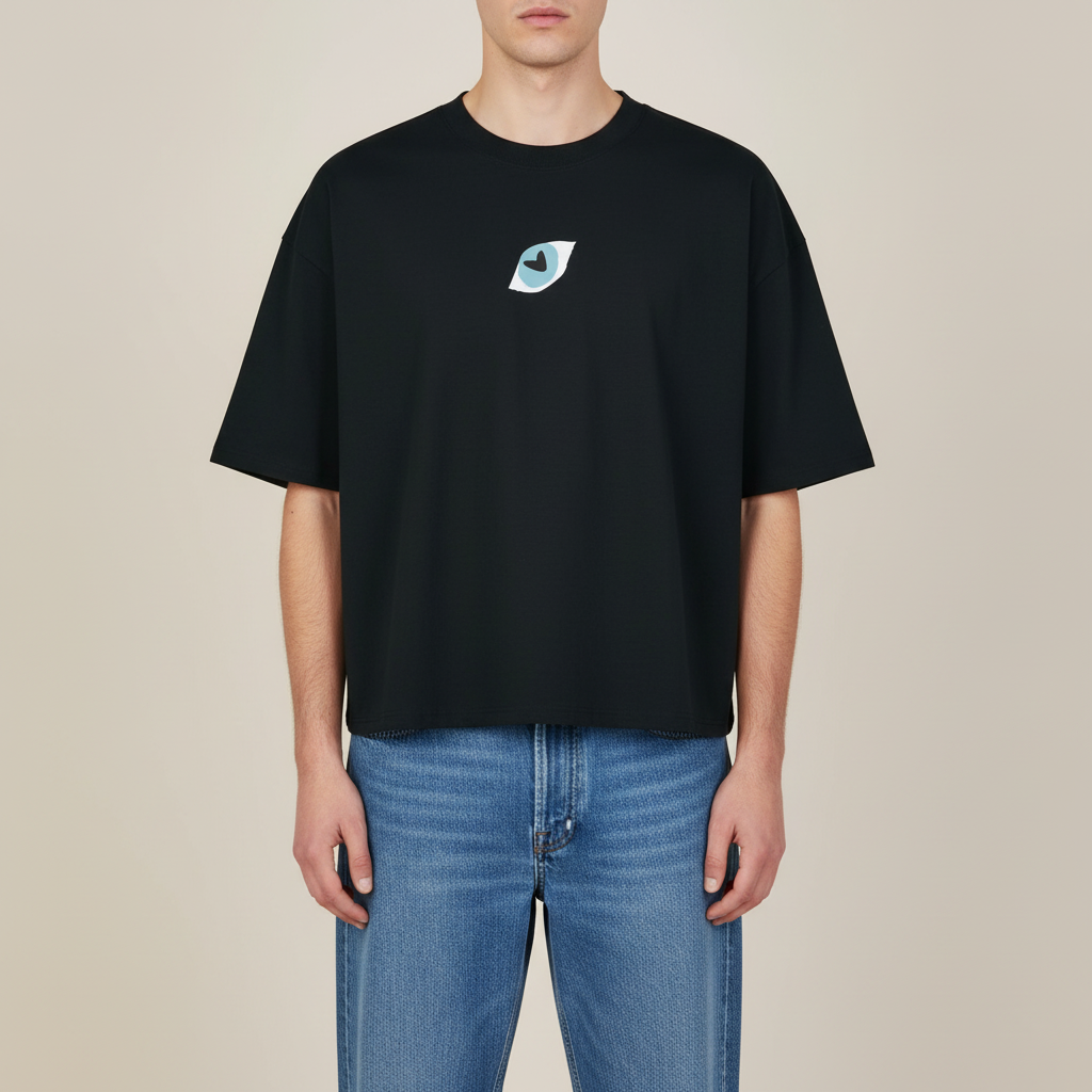 THE POPSEE SIGNATURE TEE 200 // black & off white