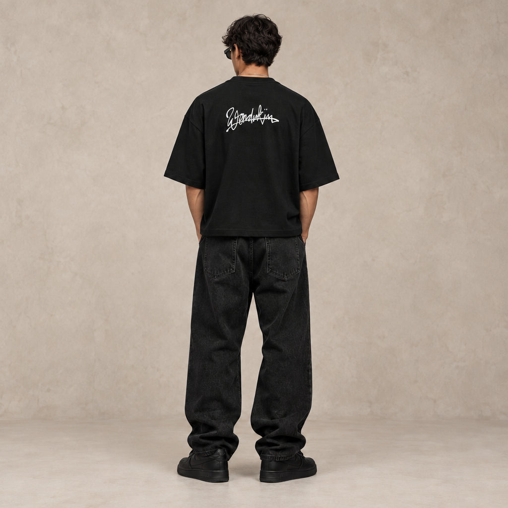THE POPSEE SIGNATURE TEE 200 // black & off white