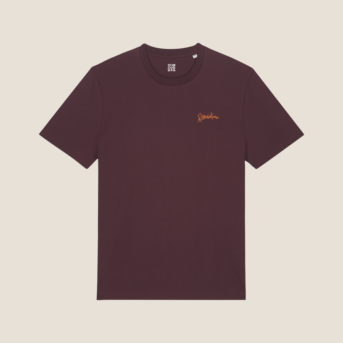 THE POP SIGNATURE TEE  SS 180 // red brown & orange