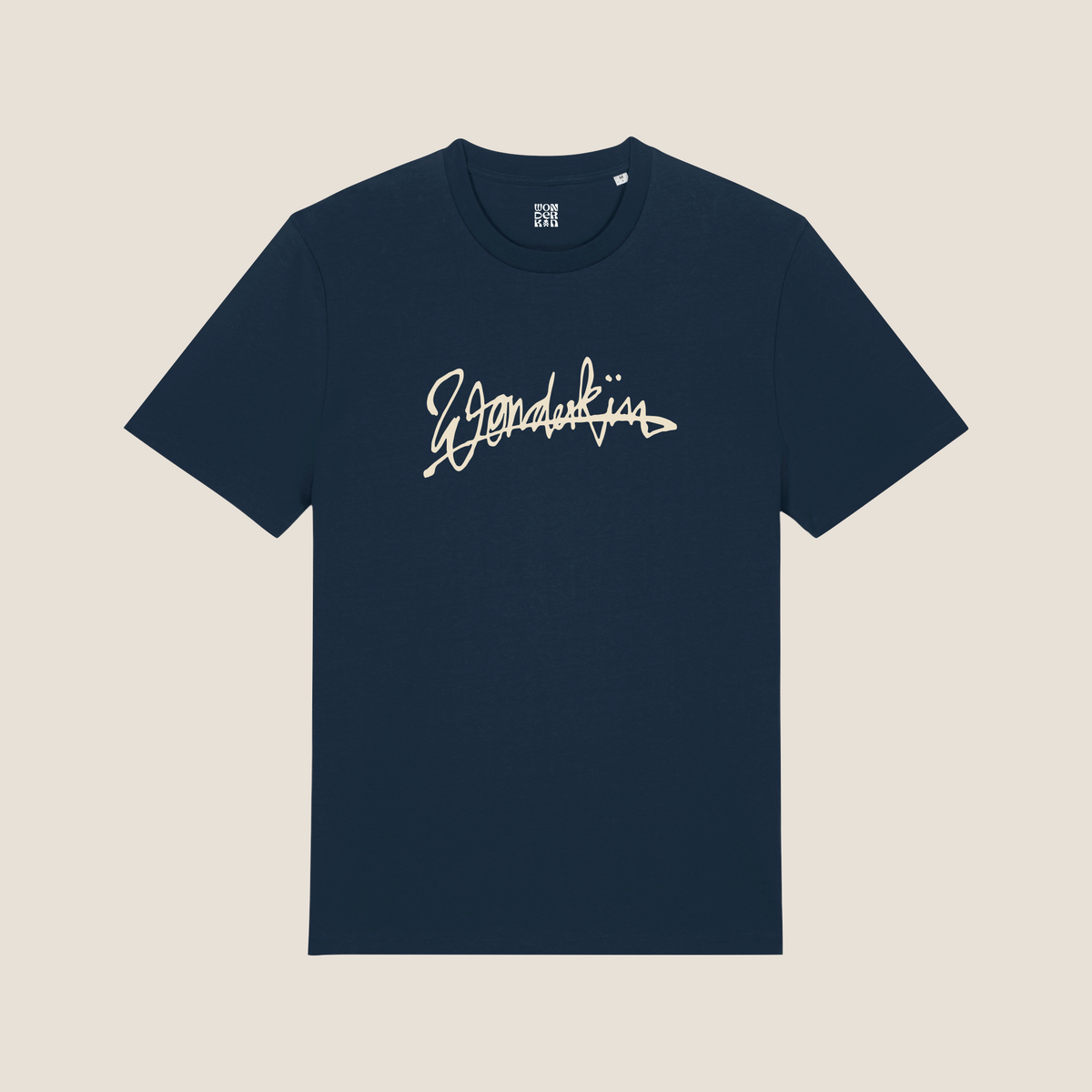 THE POP SIGNATURE TEE  SS 180 // midnight blue & offwhite