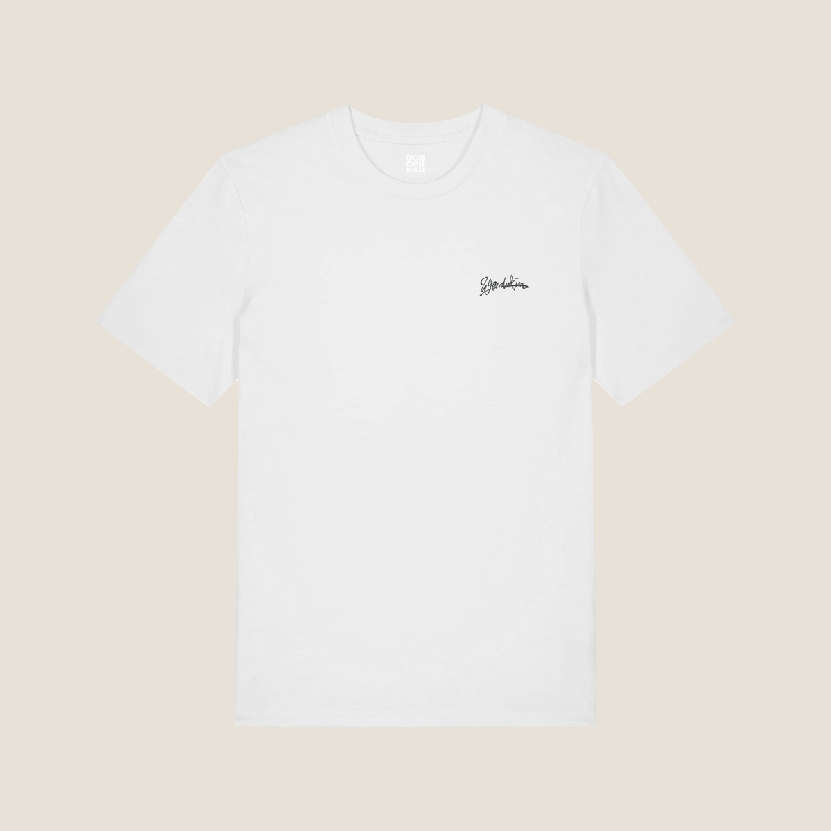 THE POP SIGNATURE TEE  SS 180 // white & black