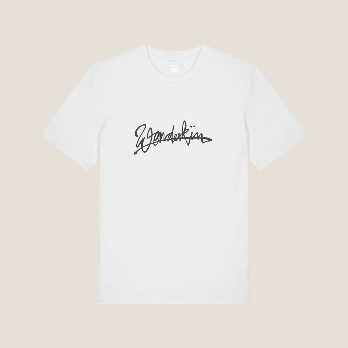 THE POP SIGNATURE TEE  SS 180 // white & black
