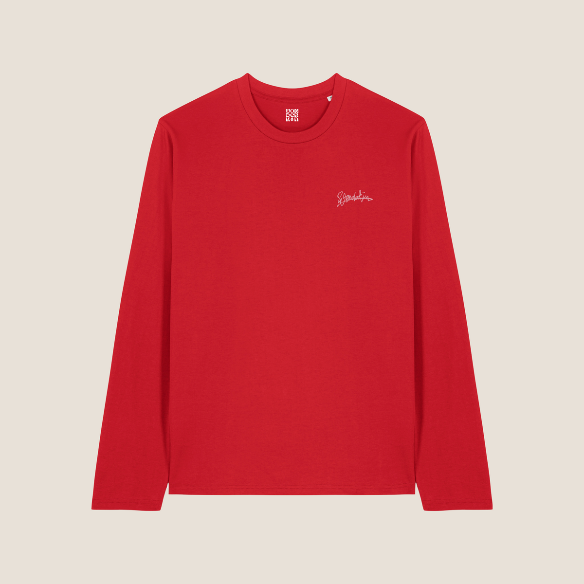 THE POP SIGNATURE TEE  LS 180 // red & pink