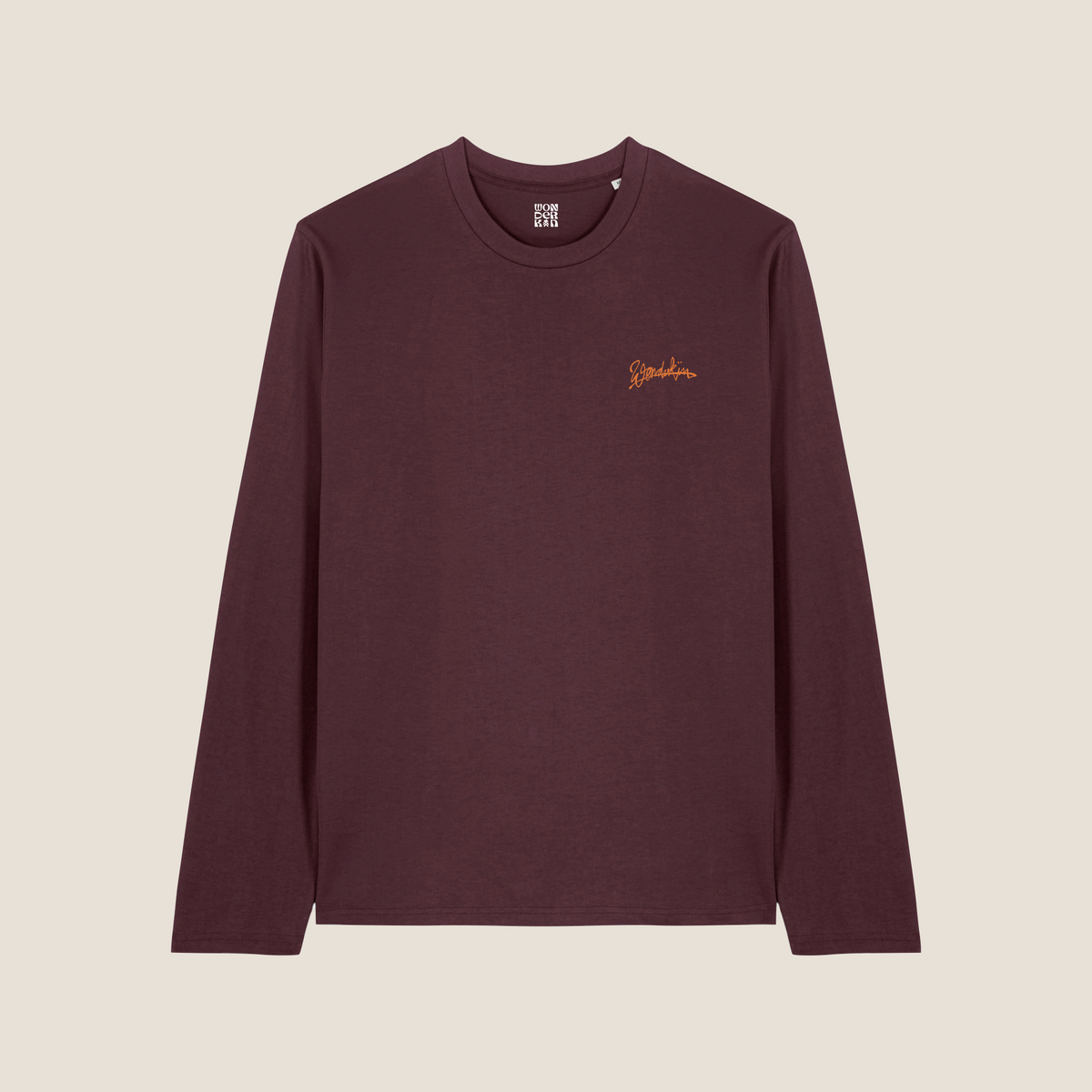 THE POP SIGNATURE TEE  LS 180 // red brown & orange