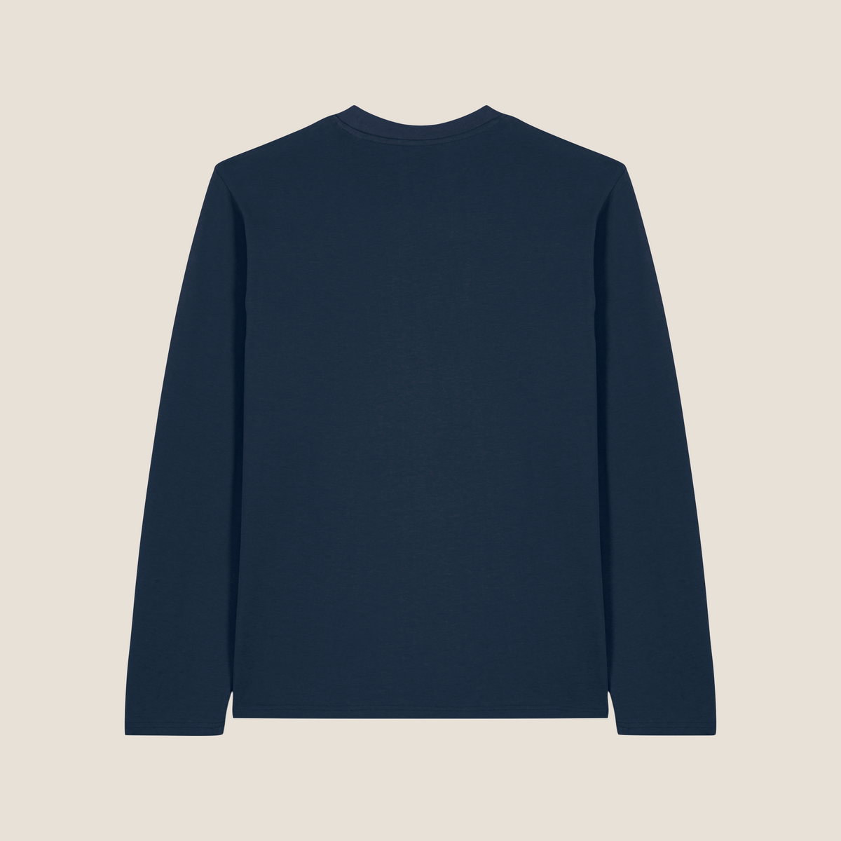 THE POP SIGNATURE TEE  LS 180 // midnight blue & offwhite