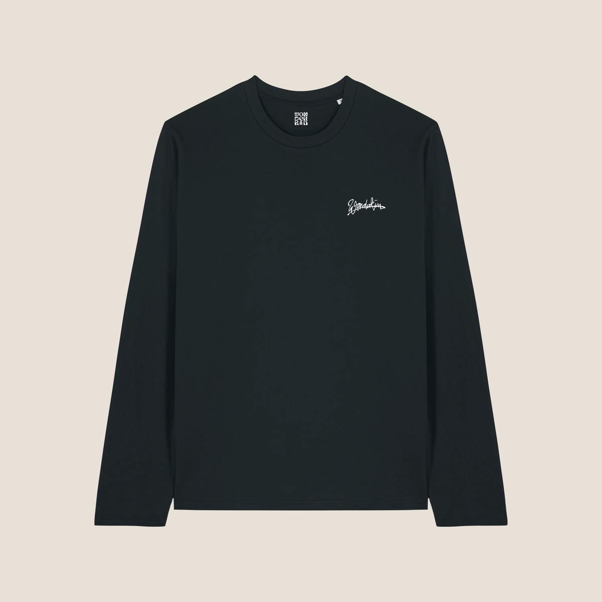 THE POP SIGNATURE TEE  LS 180 // black & white