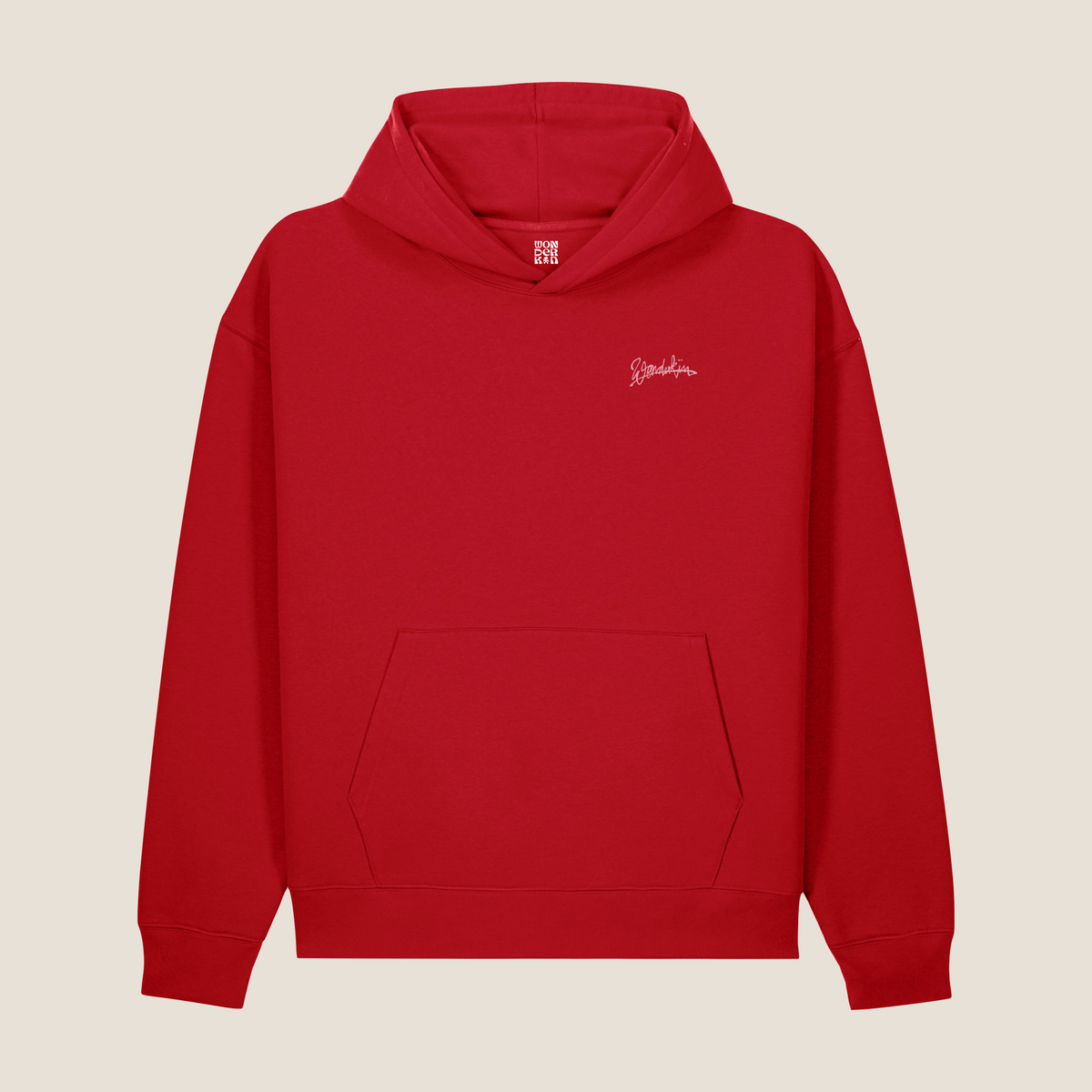 THE POP SIGNATURE HOODIE 280 // red & pink