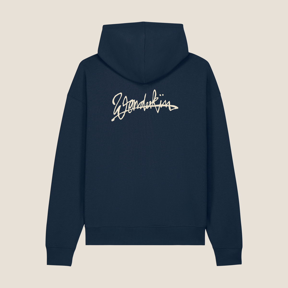 THE POP SIGNATURE HOODIE 280 // midnight blue & offwhite