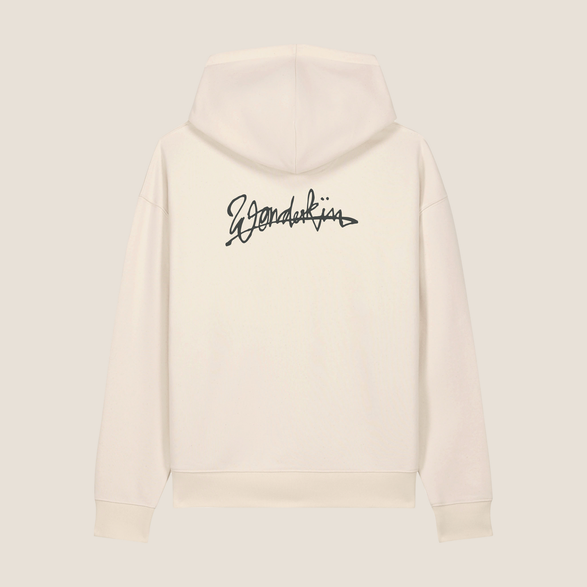 THE POP SIGNATURE HOODIE 280 // natural & dark grey