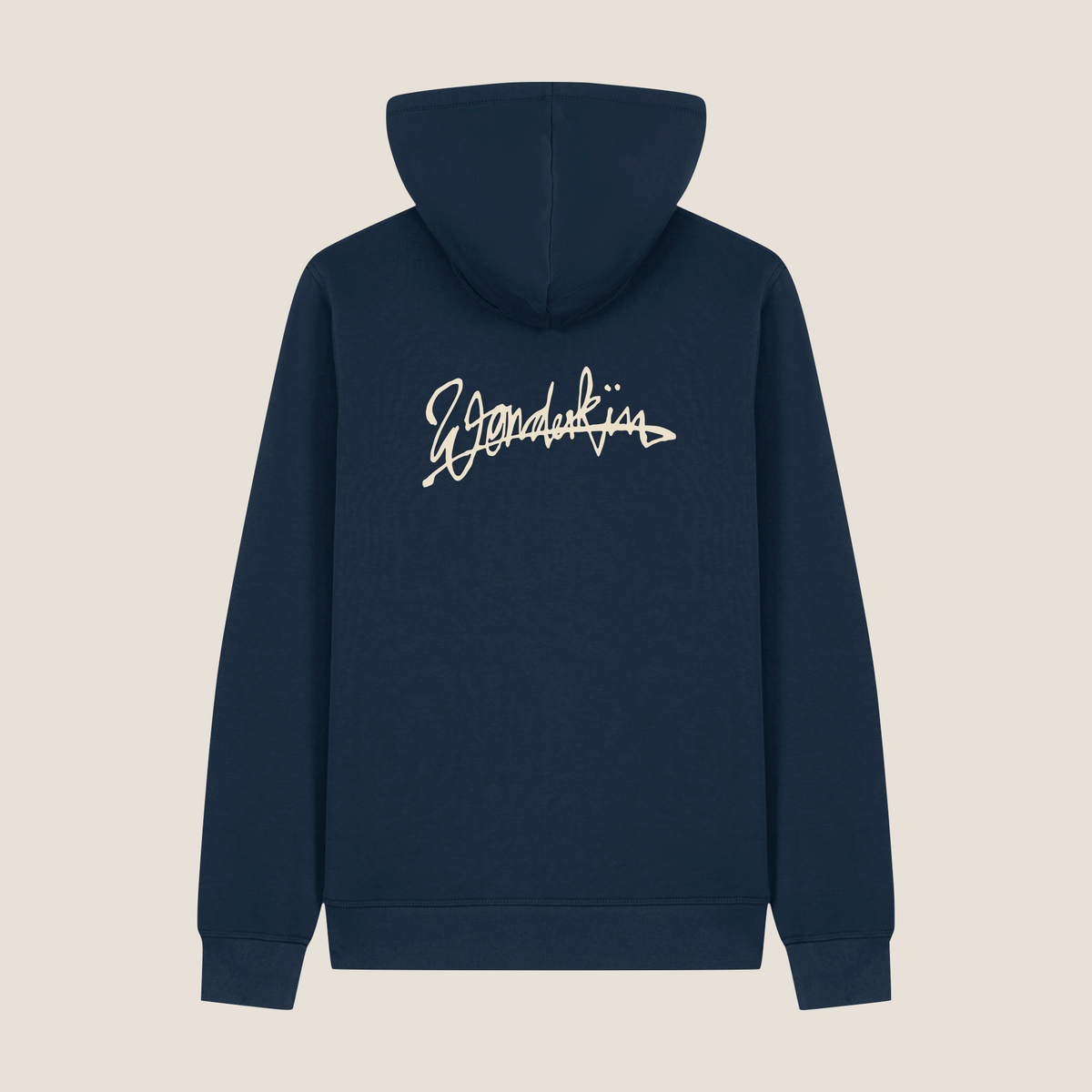THE POP SIGNATURE ZIP HOODIE 280 // midnight blue & offwhite
