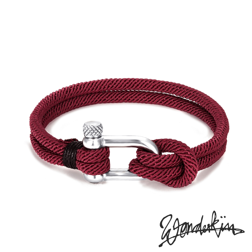 THE POP SILVER D BRACELET // dark wine