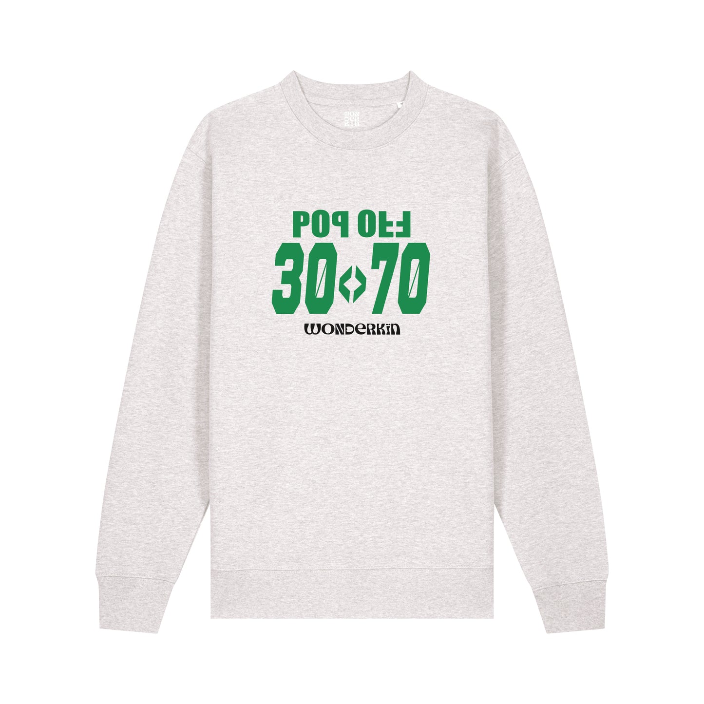 THE POP SWEATSHIRT 350 // cool heather grey & green