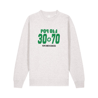 THE POP SWEATSHIRT 350 // cool heather grey & green