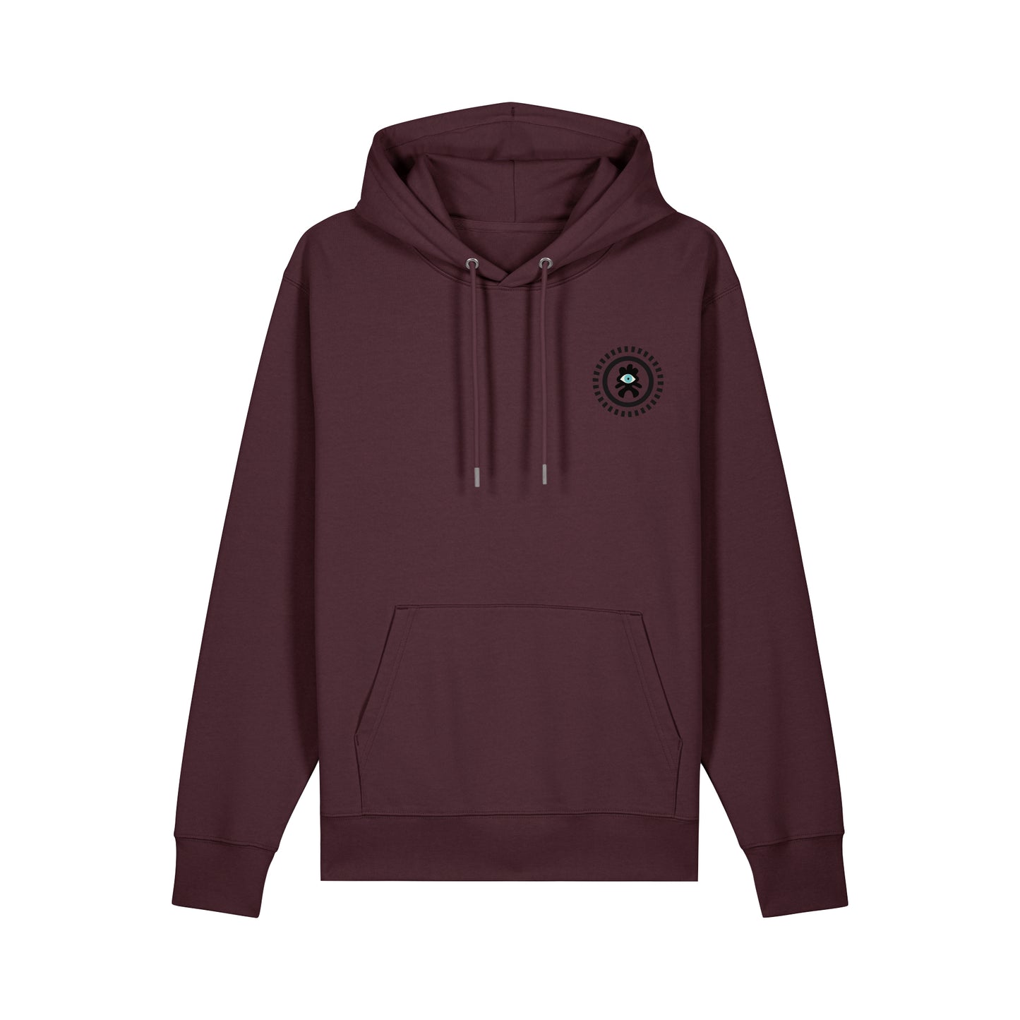 THE POP HOODIE 350 // eggplant with white