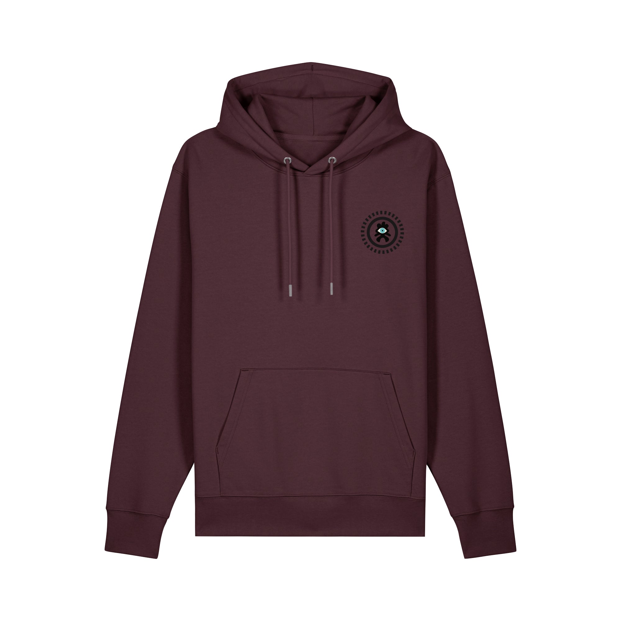 THE POP HOODIE 350 // eggplant with white