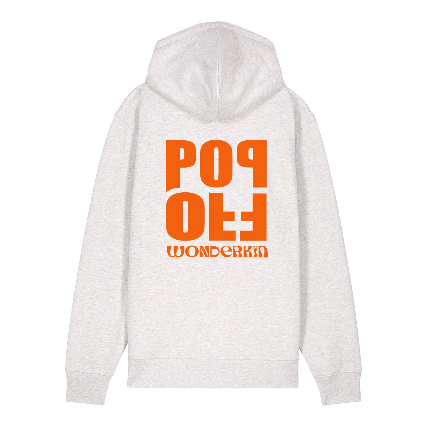 THE POP ZIP HOODIE 350 // cool heather grey with orange