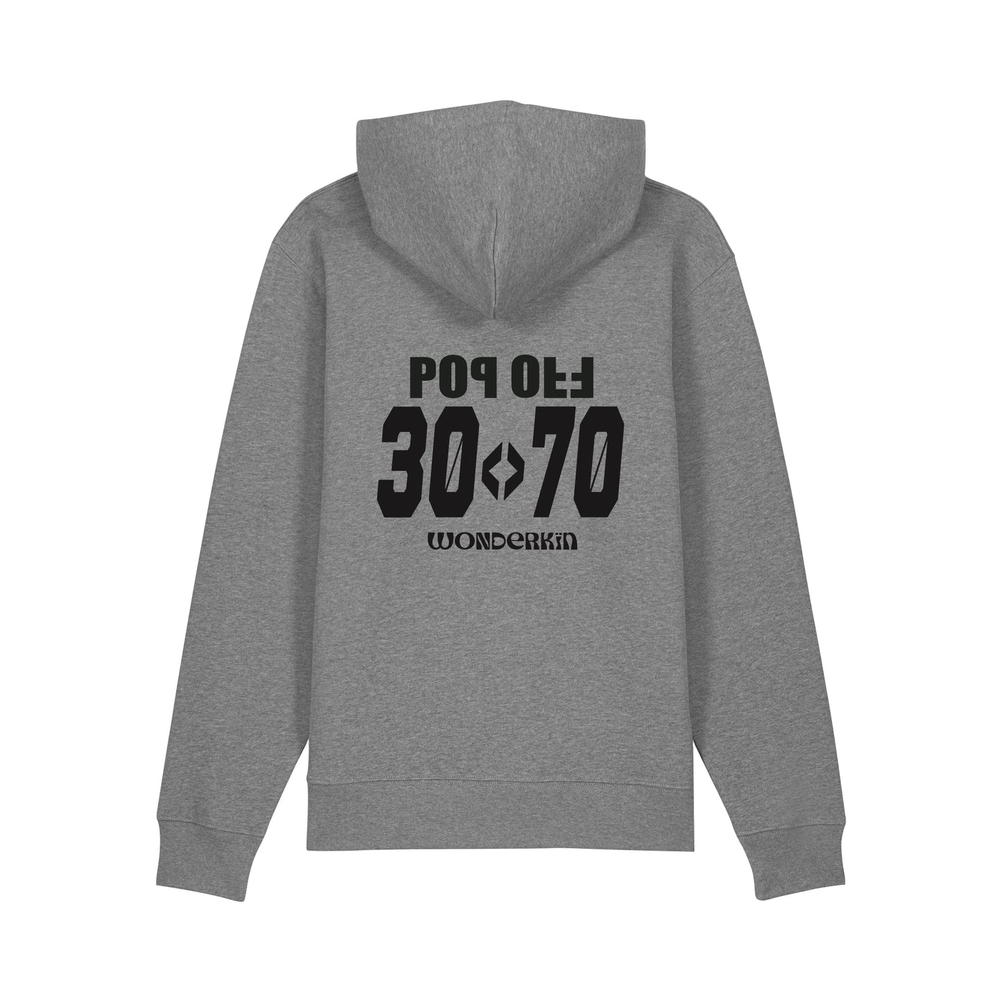 THE POP HOODIE 350 // mid heather grey with black