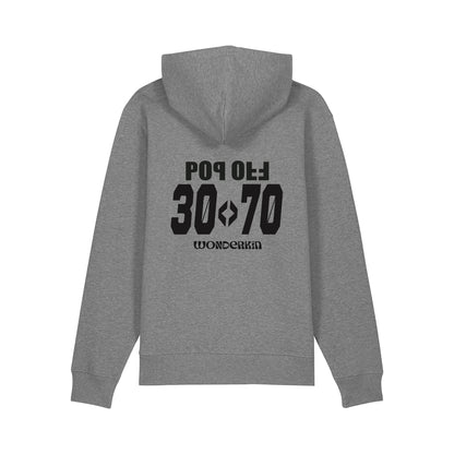 THE POP HOODIE 350 // mid heather grey with black