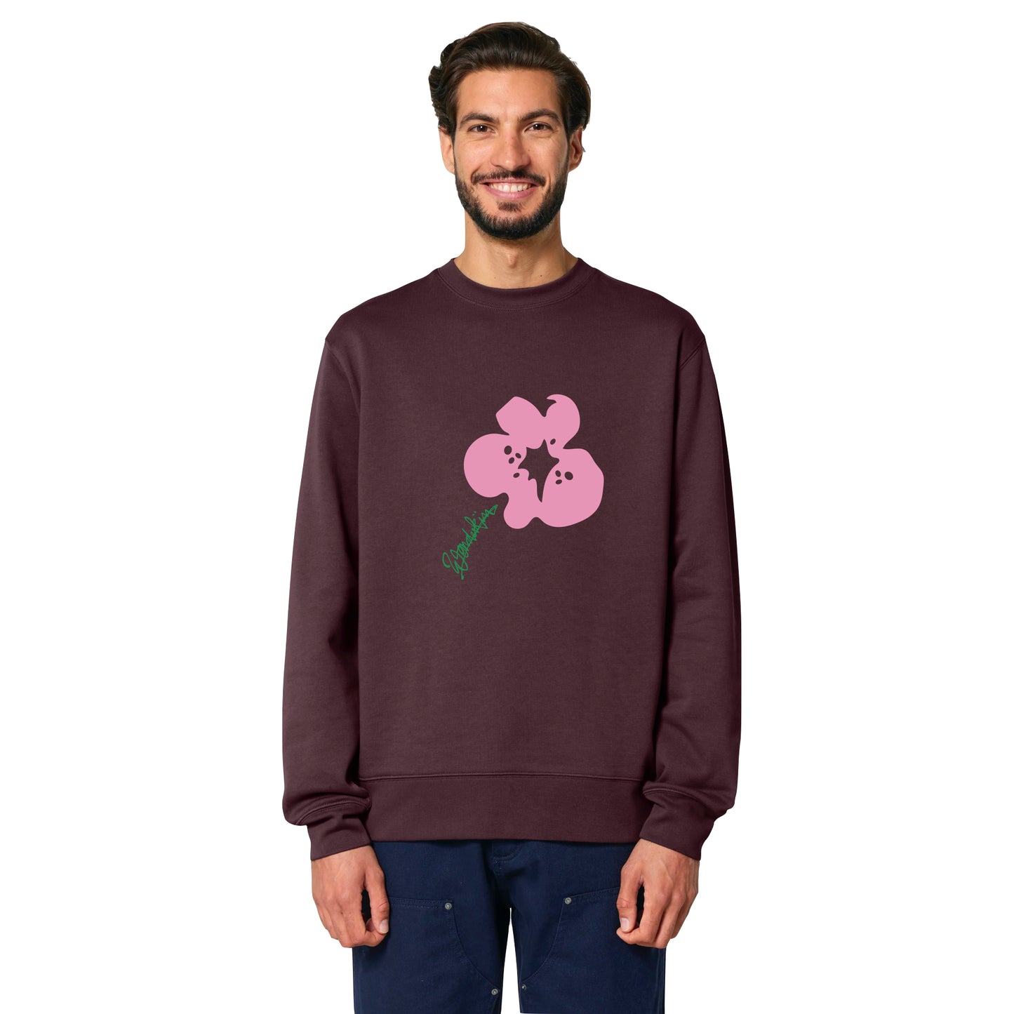 THE POP SWEATSHIRT 350 // eggplant & pink