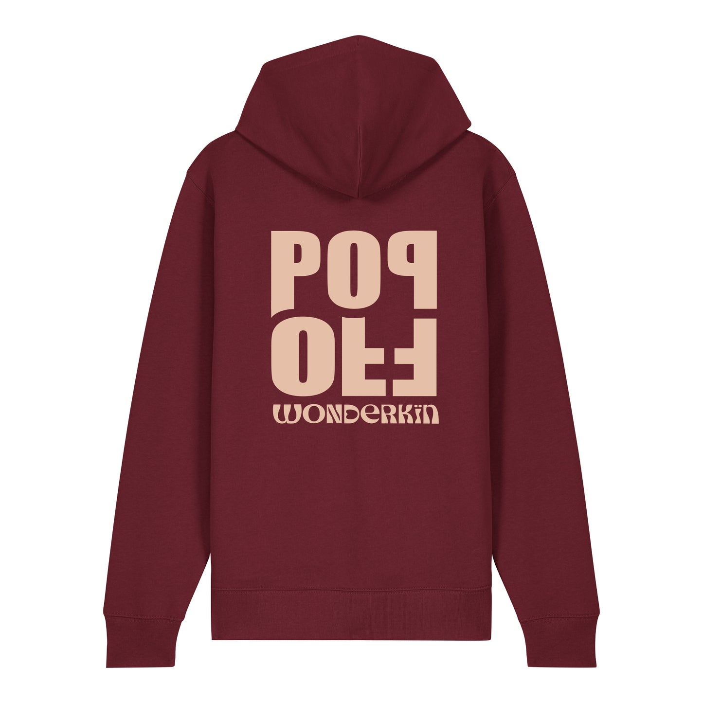 THE POP ZIP HOODIE 350 // burgundy with beige