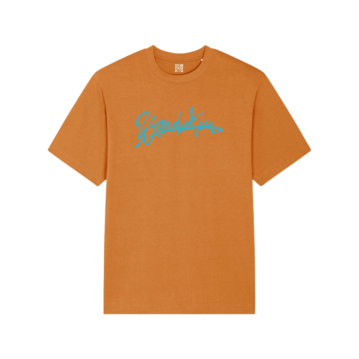 THE POP TEE 240 // fall orange with blue