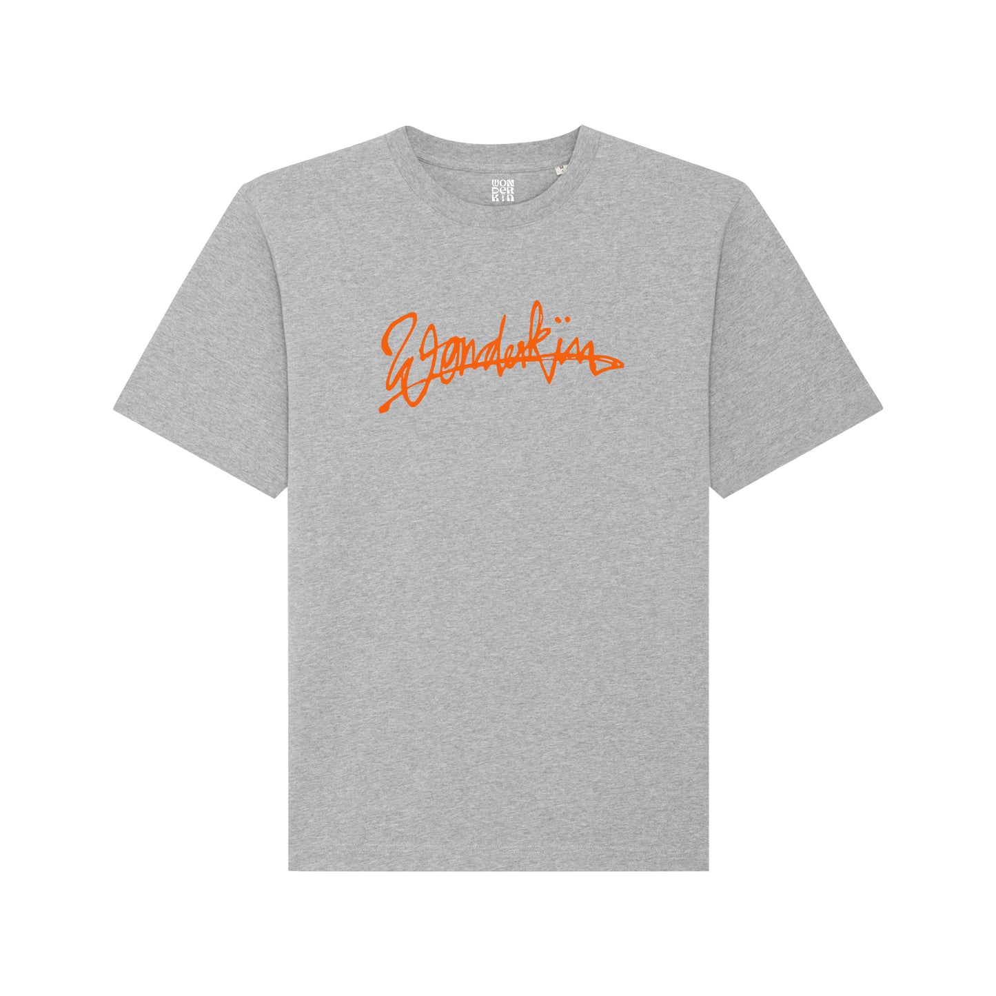 THE POP TEE 240 // heather grey with orange